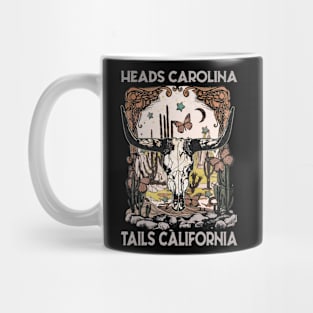 Heads Carolina, Tails California Bull-Skull Mug